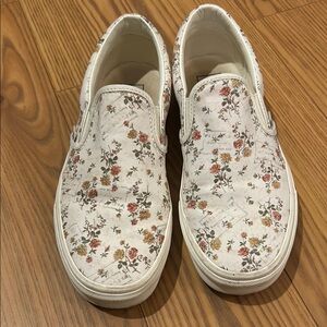 Vans White Sneakers with Floral Print